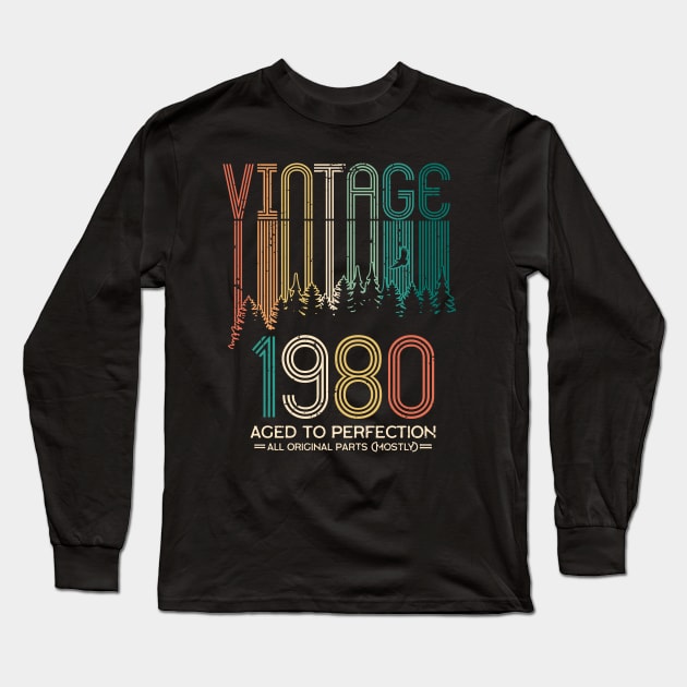 40th birthday gifts for men and women 1980 gift 40 years old Long Sleeve T-Shirt by CheesyB